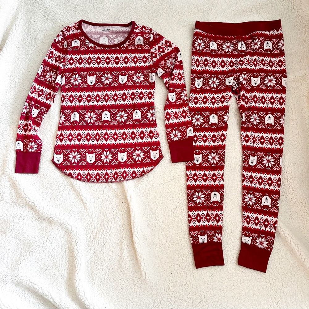 SIZE M | Old Navy Long Sleeve Waffle PJs